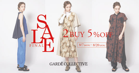 【終了】Spring&Summer FINAL SALE 2BUY 5%OFF開催中!