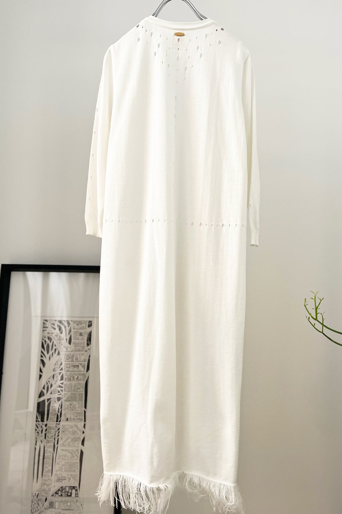 Sample SALE フリンジアイレットロングカーディガン