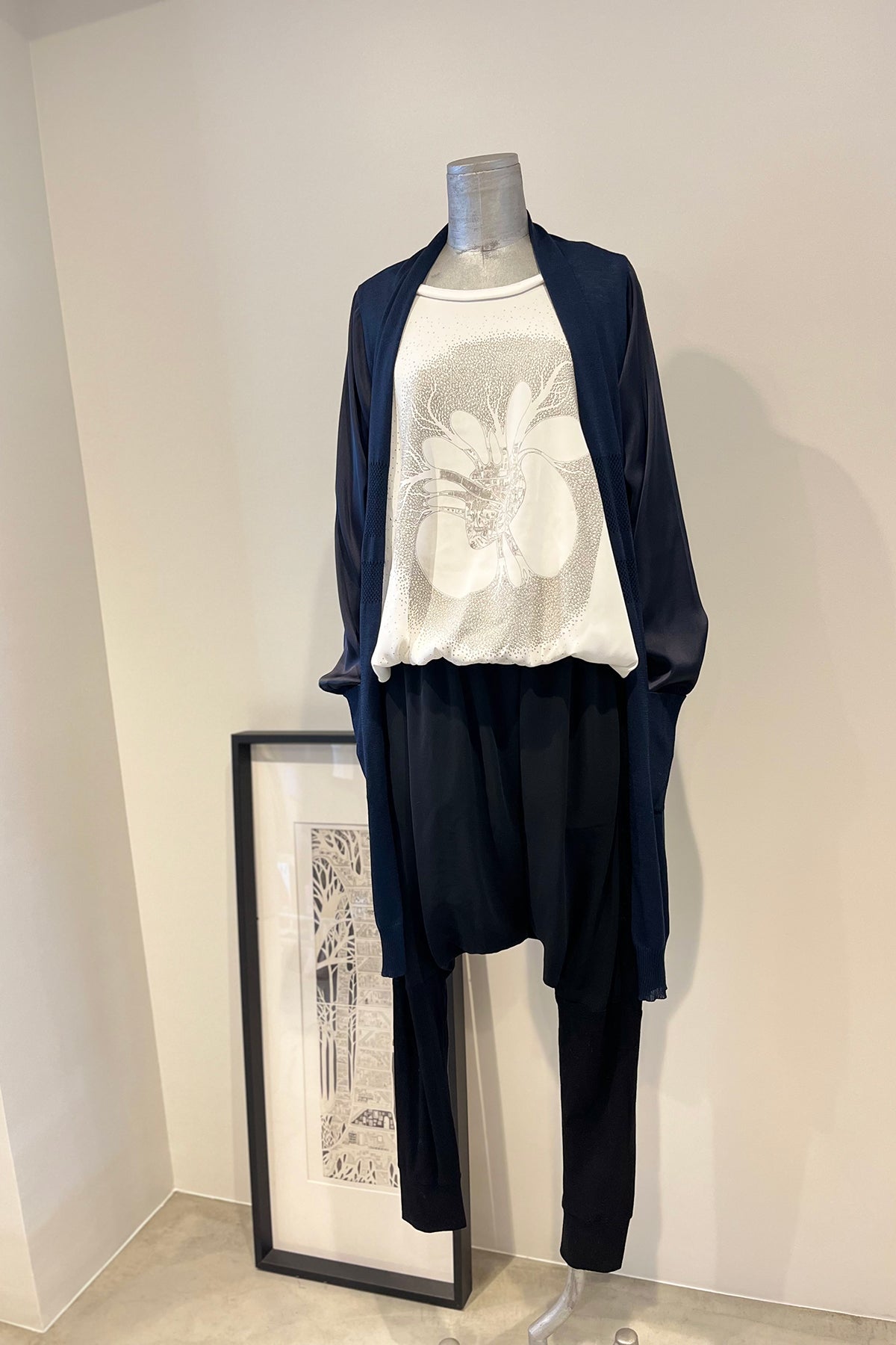 Staff used 透かし編みロングカーディガン (ほぼ未使用)