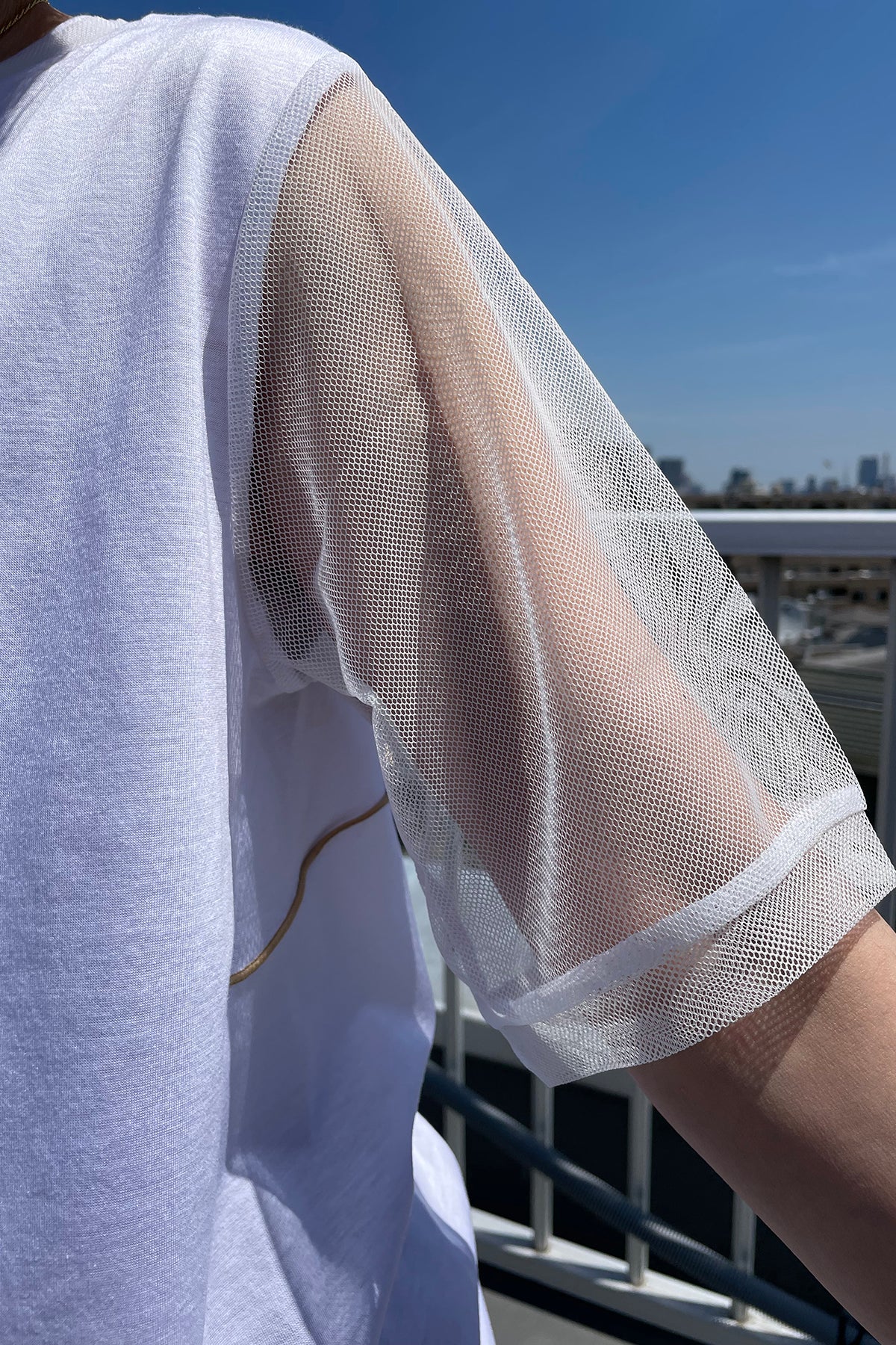 OUTLET チュールランダムタックカットソー