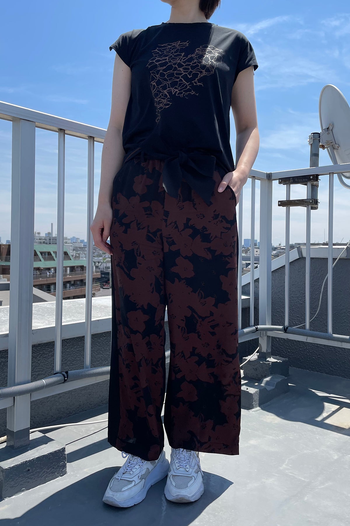 【雑誌着用商品】ミナモハートプリントのコンパクトカットソー