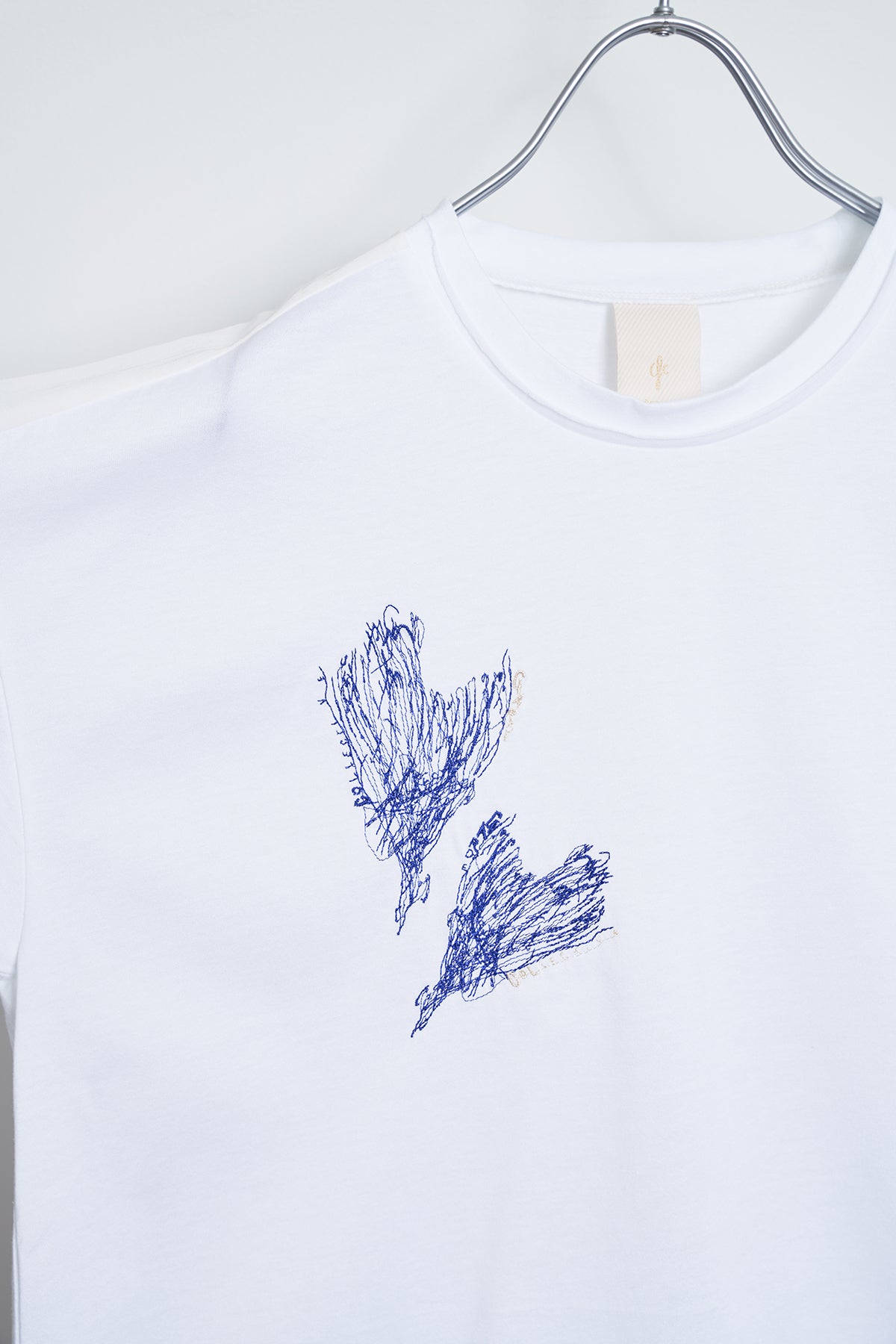 ハートペア刺繍シルケット天竺カットソー