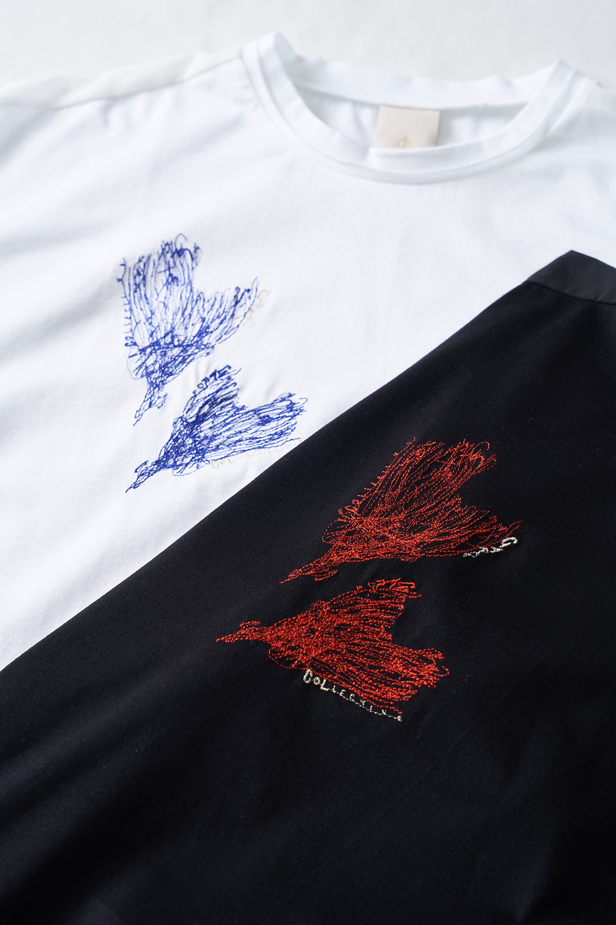 ハートペア刺繍シルケット天竺カットソー