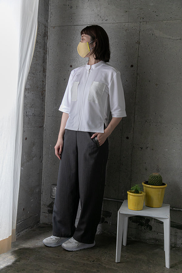 【Sample】 ロータスキング×ダイヤモンドジャカード半袖ブルゾン