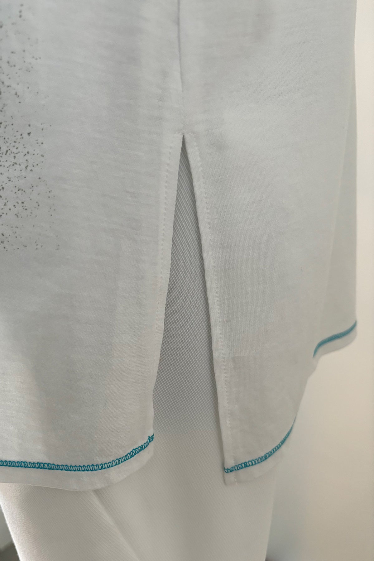 Sample SALE ボーダーぼかし箔プリントカットソー