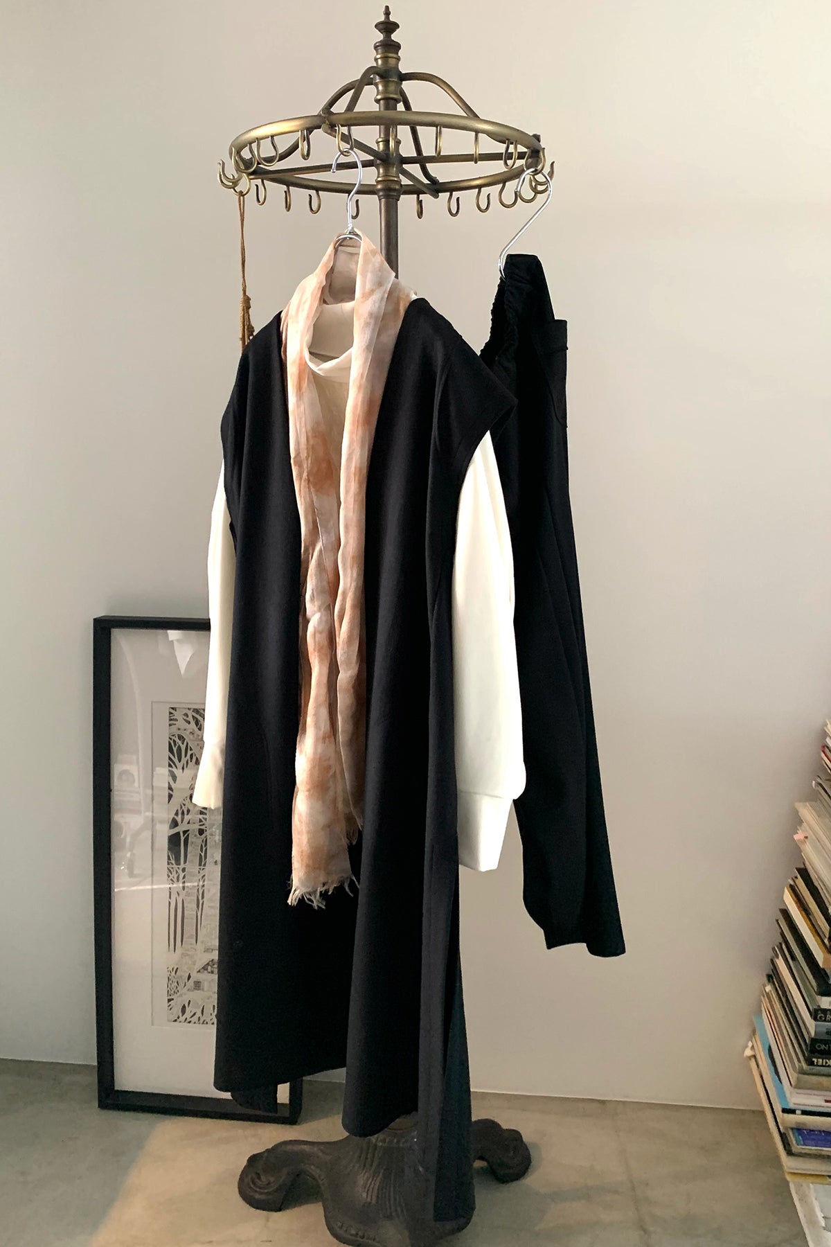 Sample SALE シルクウールガーゼストール カゴ染め