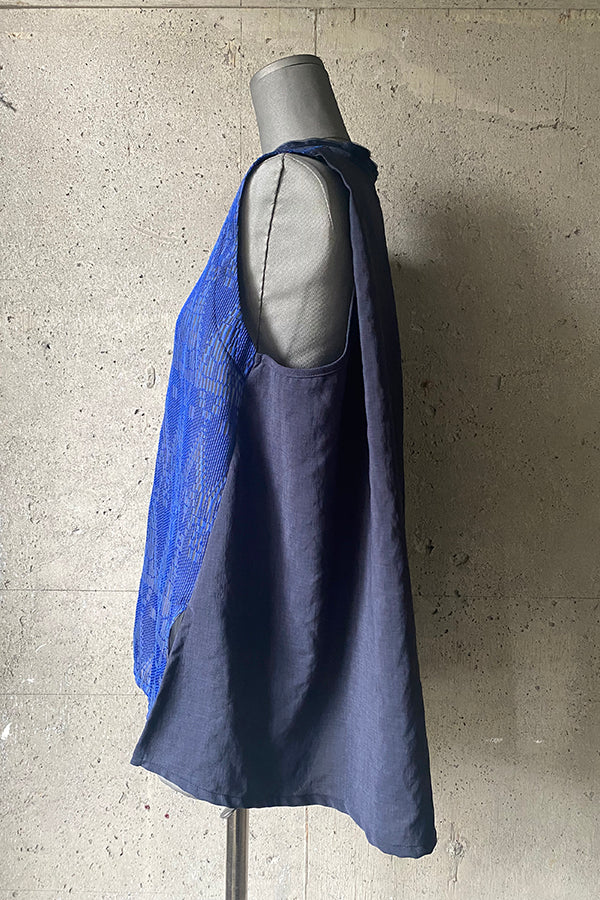 メッシュジャカードブラウス