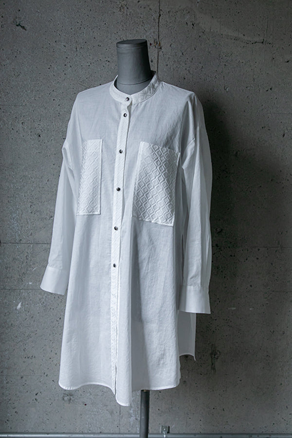 ダイヤモンドジャカードロングシャツ