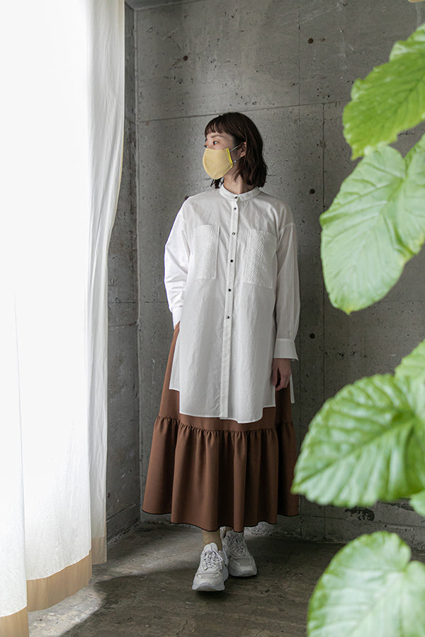 ダイヤモンドジャカードロングシャツ