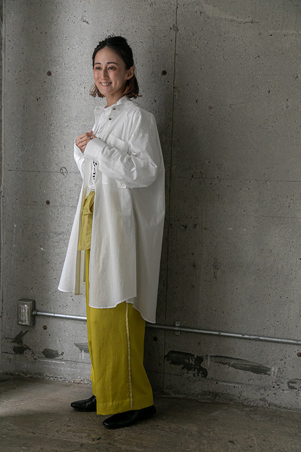 ダイヤモンドジャカードロングシャツ