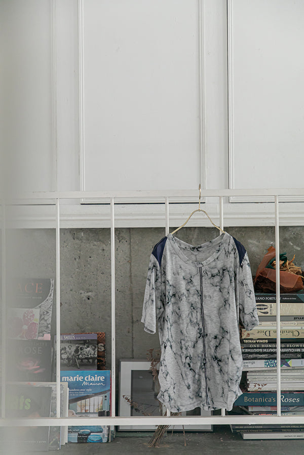 大理石プリントカットソー