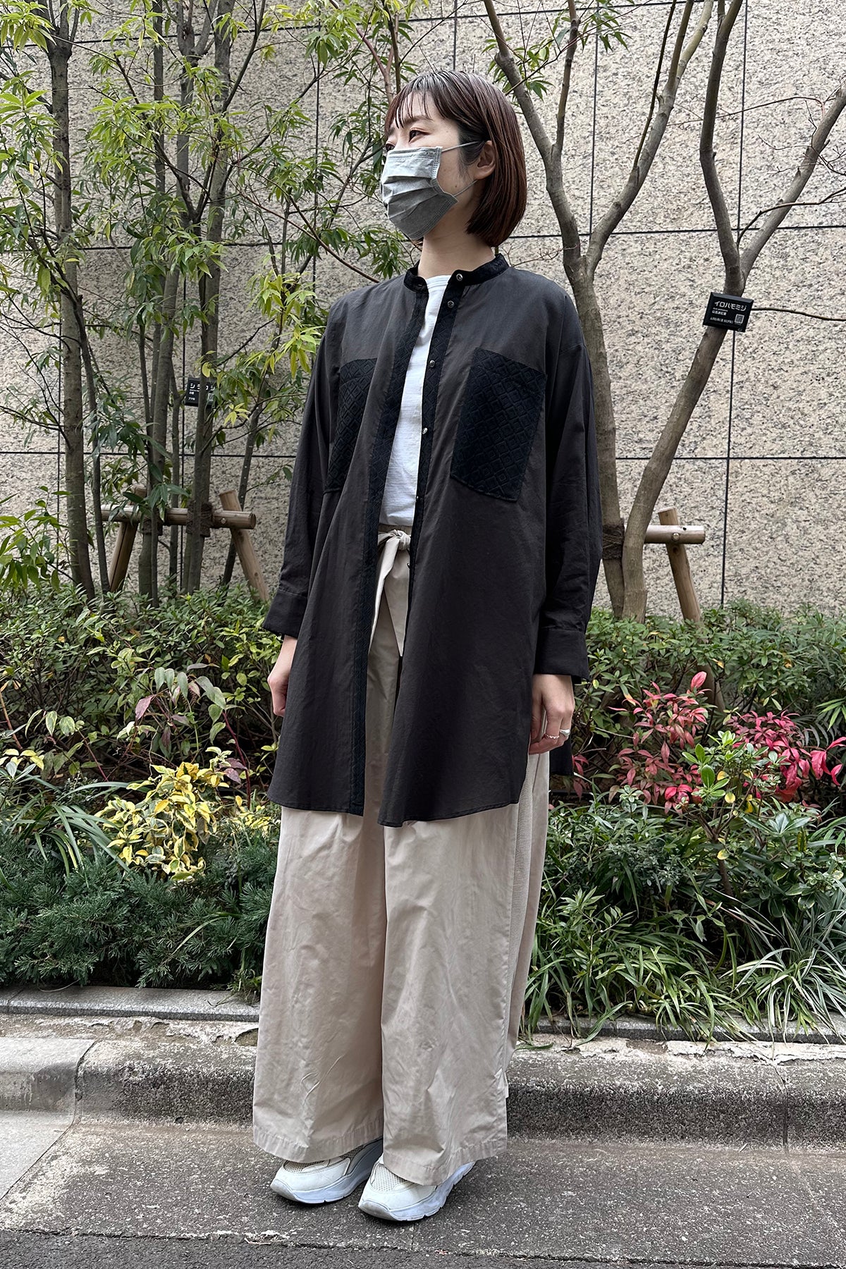 ダイヤモンドジャカードロングシャツ