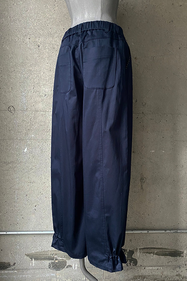 Staff used　サテンストレッチの裾コード付きパンツ
